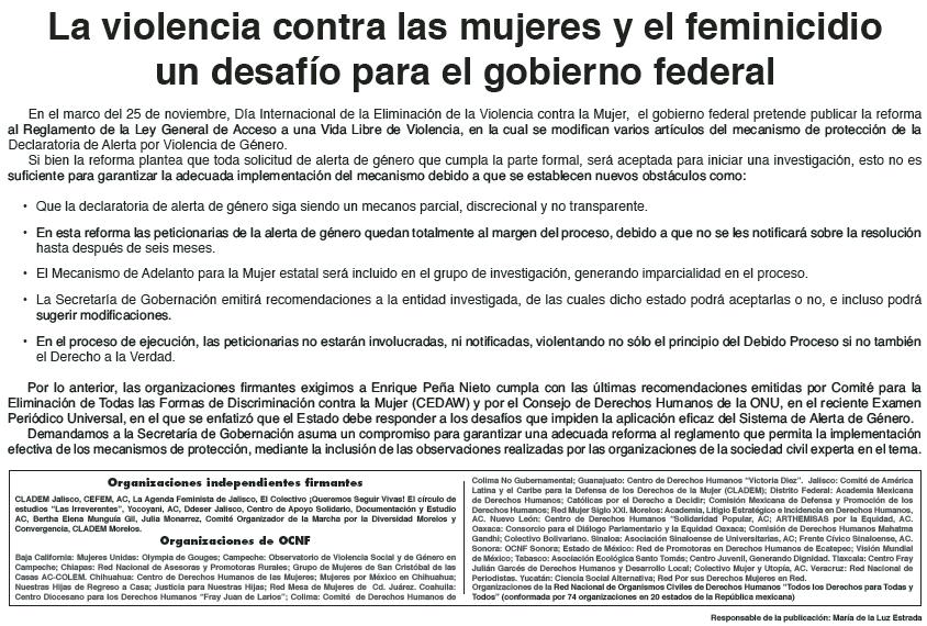 desplegado la jornada la violencia contra las mujeres y el feminicidio 2013_11_22